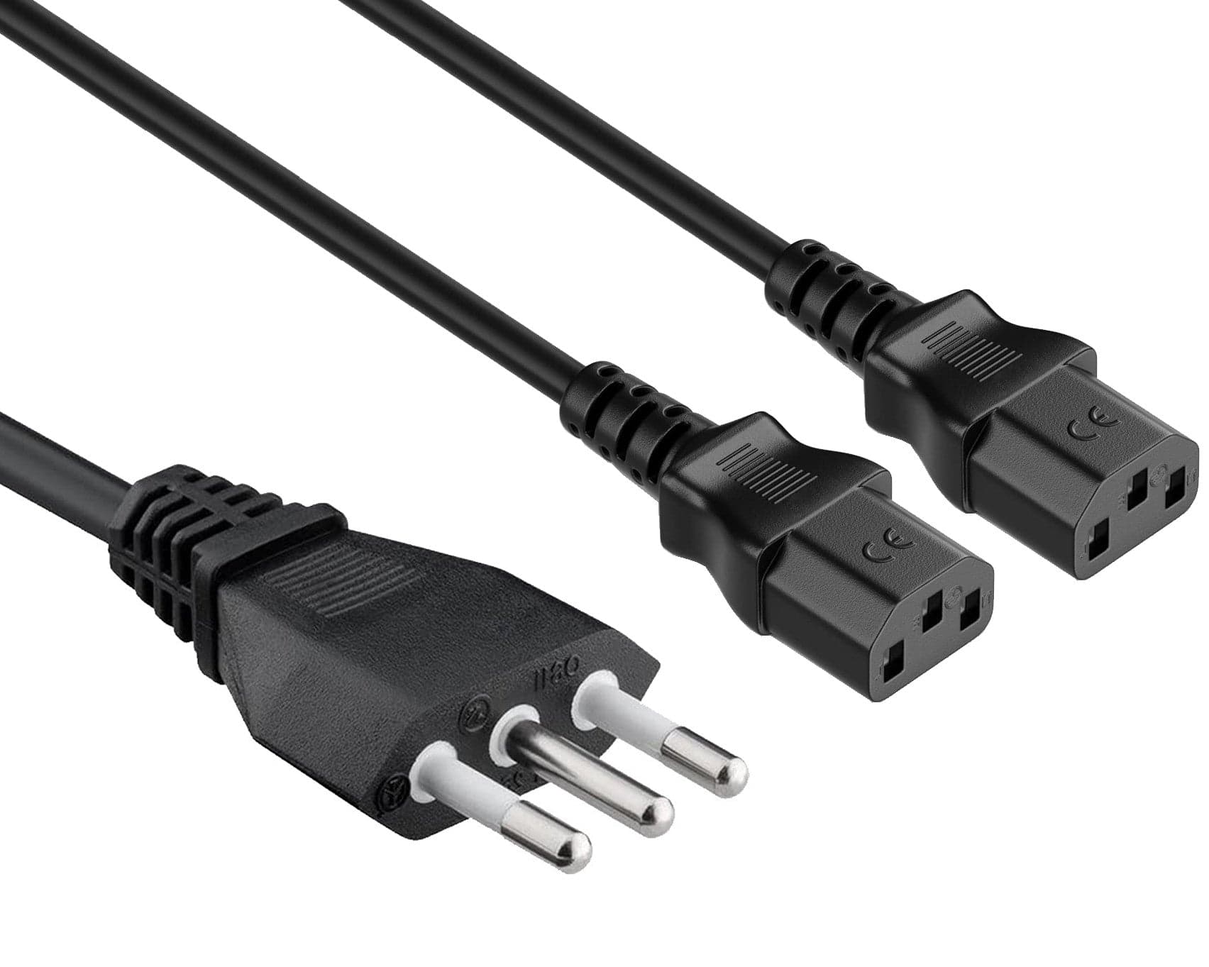 Cavo alimentazione 2 C13 (F) a italiana 1,8 mt nero in Fili elettrici Scontolo.net - Potenza, commercioVirtuoso.it