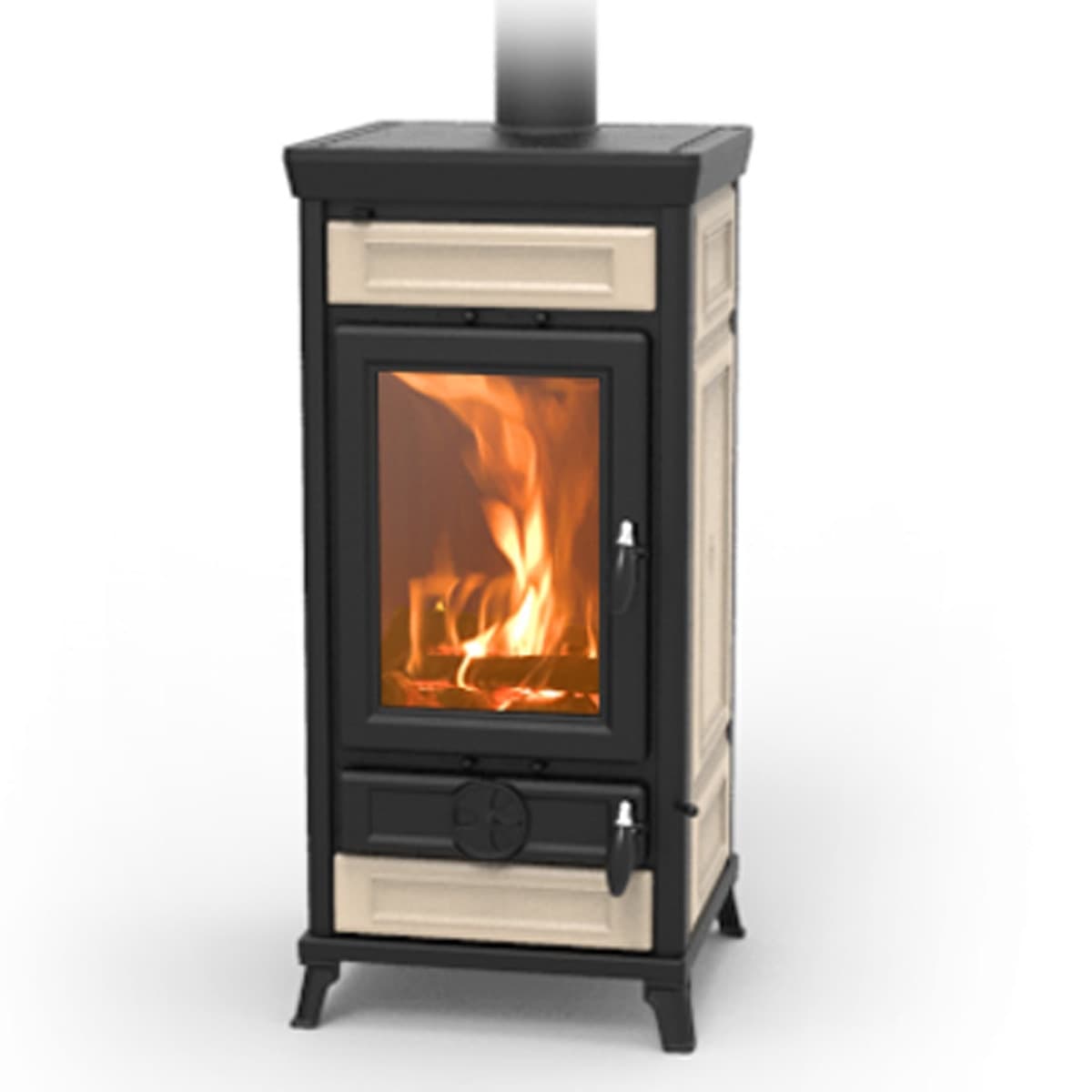 Thermorossi Stufa a Legna Vittoria Evo5 Maiolica 13,2 kW in Forni caminetto Masterbrico - Longobardi, commercioVirtuoso.it