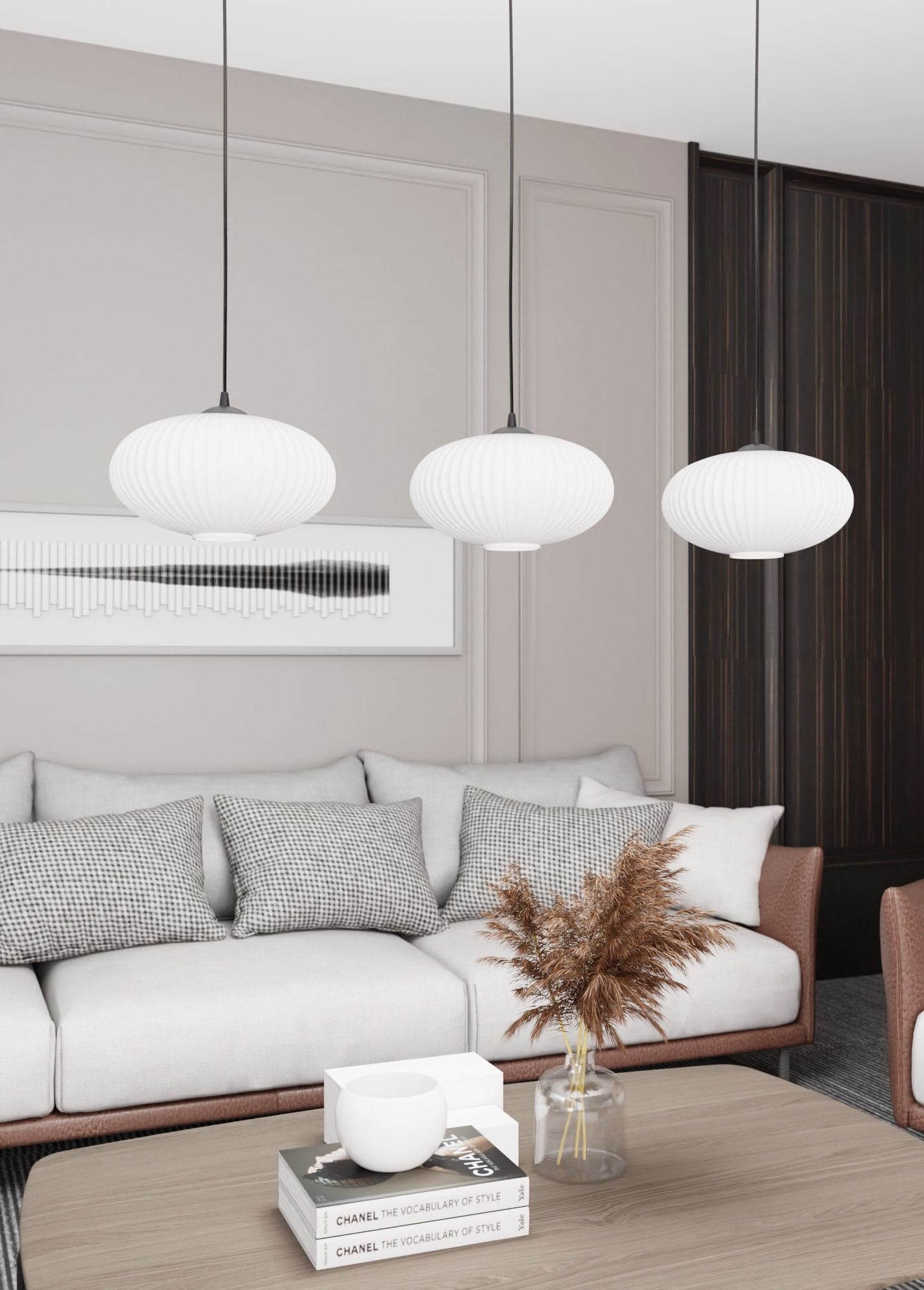 Lampadario 3 Luci Coco In Acciaio Nero Paralume Plissettato Bianco in Lampade a sospensione LuceArt - Montecorvino Pugliano, commercioVirtuoso.it