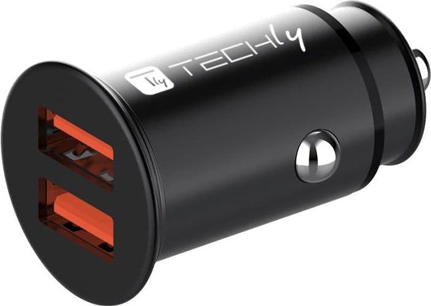 Mini Caricatore da Auto 2 Porte USB-A Ricarica veloce 36W Metallo Nero in Caricabatterie da auto Scontolo.net - Potenza, commercioVirtuoso.it