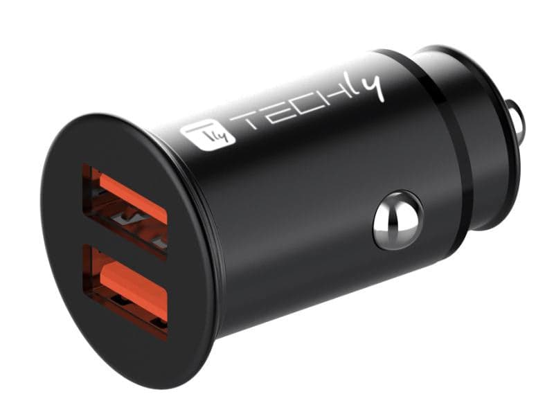 Mini Caricatore da Auto 2 Porte USB-A Ricarica veloce 36W Metallo Nero in Caricabatterie da auto Scontolo.net - Potenza, commercioVirtuoso.it