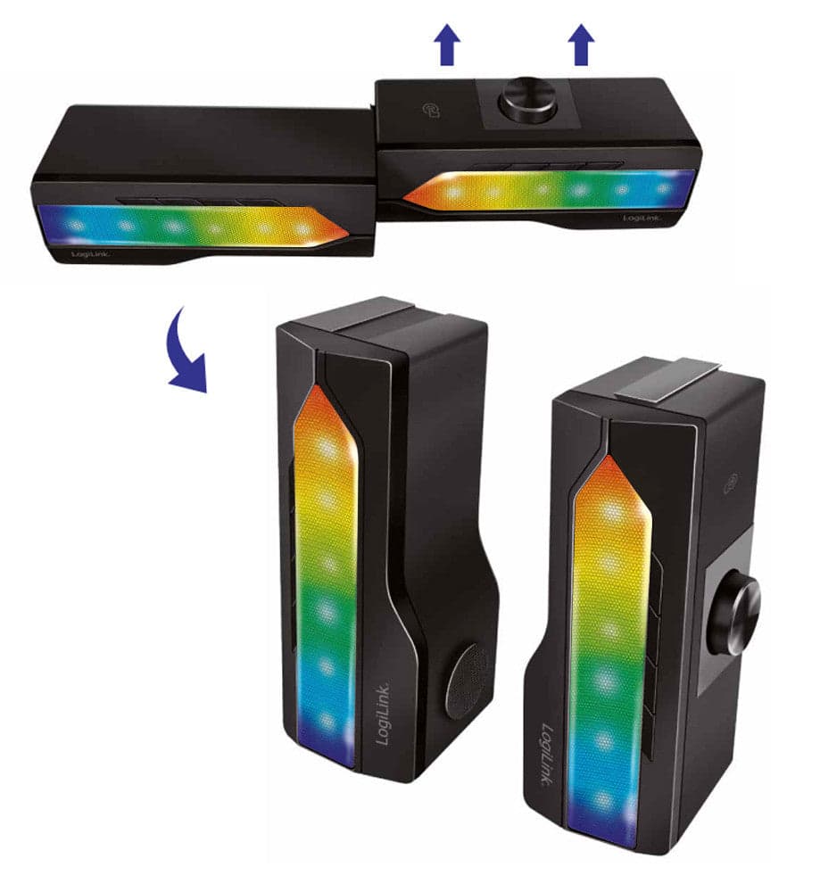 2 in 1 Gaming Sound System Soundbar e Speakers Bluetooth v5.0 Illuminazione RGB in Soundbar Scontolo.net - Potenza, commercioVirtuoso.it