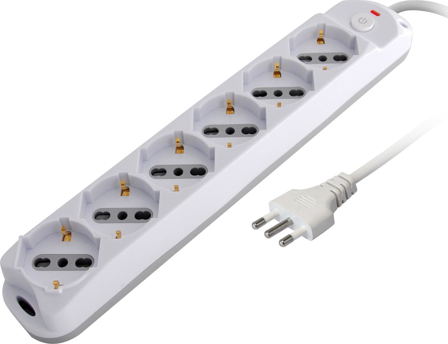 Presa Multipla a 6 Posti Italiana Bipasso/Schuko Spina 10A in Multiprese Scontolo.net - Potenza, commercioVirtuoso.it