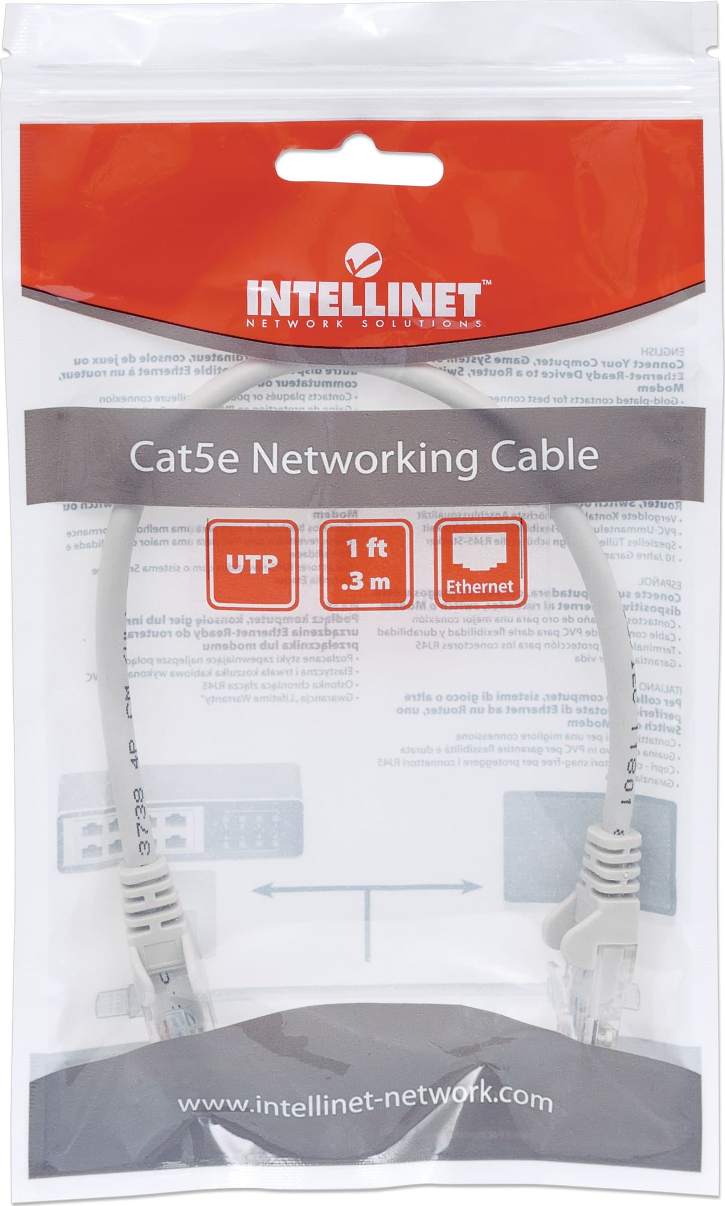 Cavo di rete Patch in Rame Cat. 5e Grigio UTP 0,3 m in Cavi Ethernet Scontolo.net - Potenza, commercioVirtuoso.it