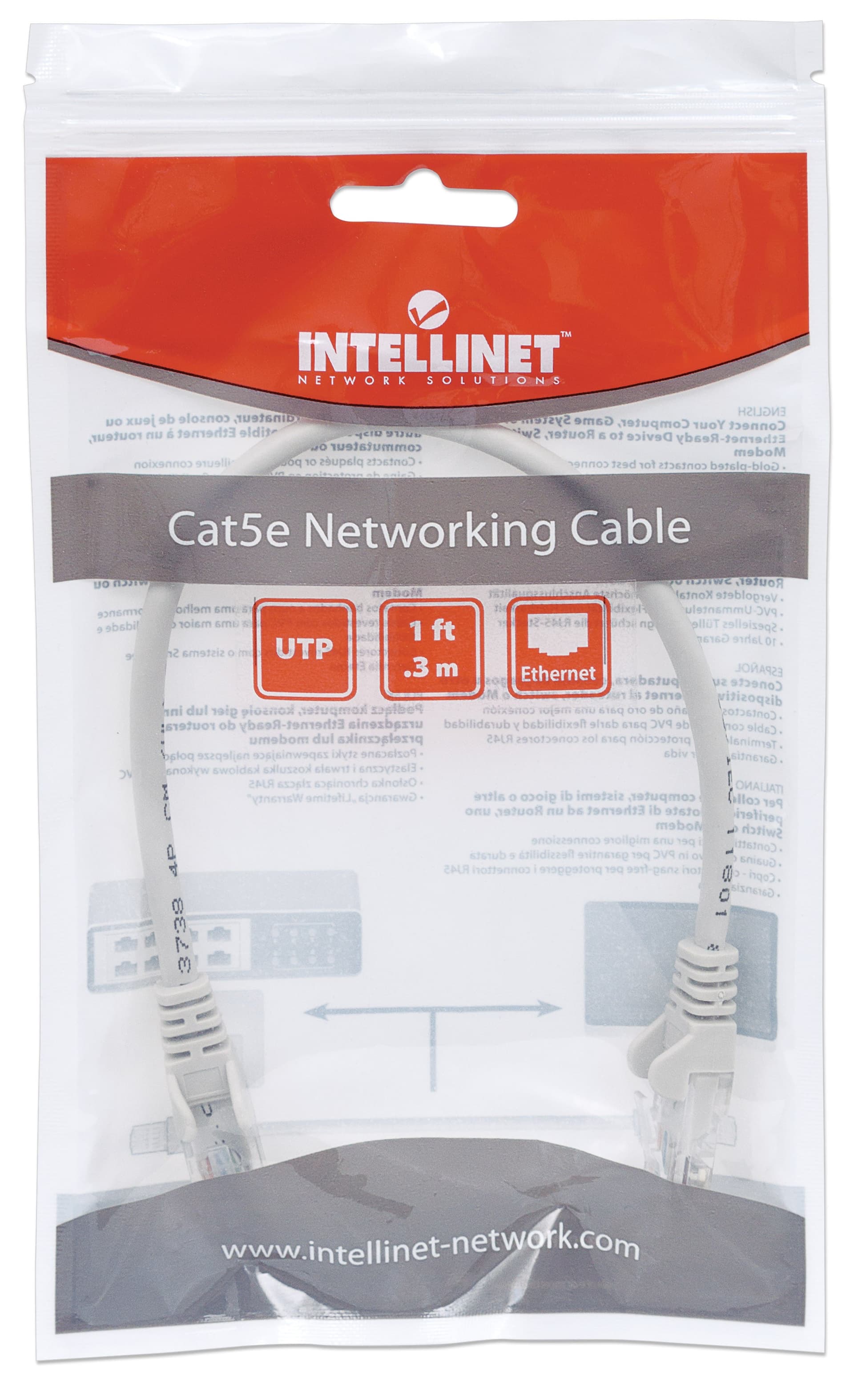 Cavo di rete Patch in Rame Cat. 5e Grigio UTP 0,3 m in Cavi Ethernet Scontolo.net - Potenza, commercioVirtuoso.it