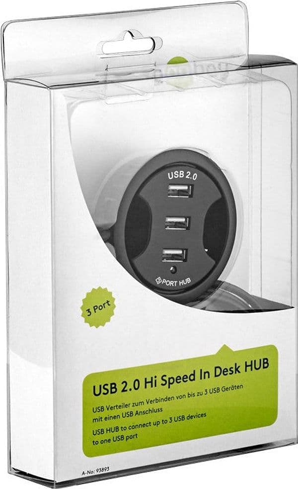 Hub USB 2.0 3 porte In-Desk diametro 6 cm in  Scontolo.net - Potenza, commercioVirtuoso.it