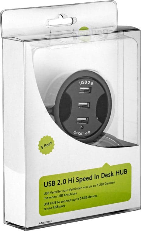 Hub USB 2.0 3 porte In-Desk diametro 6 cm in  Scontolo.net - Potenza, commercioVirtuoso.it