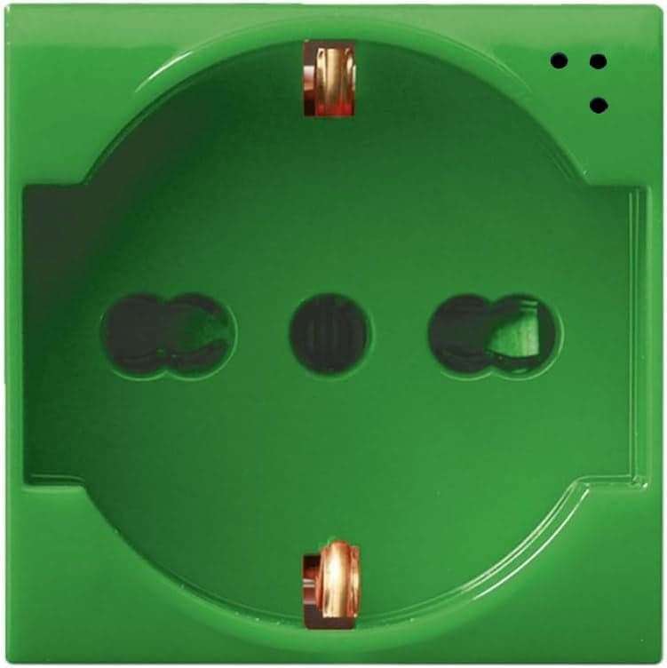Presa Schuko Bipasso 2P+T 16A 250V S44 Verde Lucido, 442090/15TSV in Prese a muro Scontolo.net - Potenza, commercioVirtuoso.it