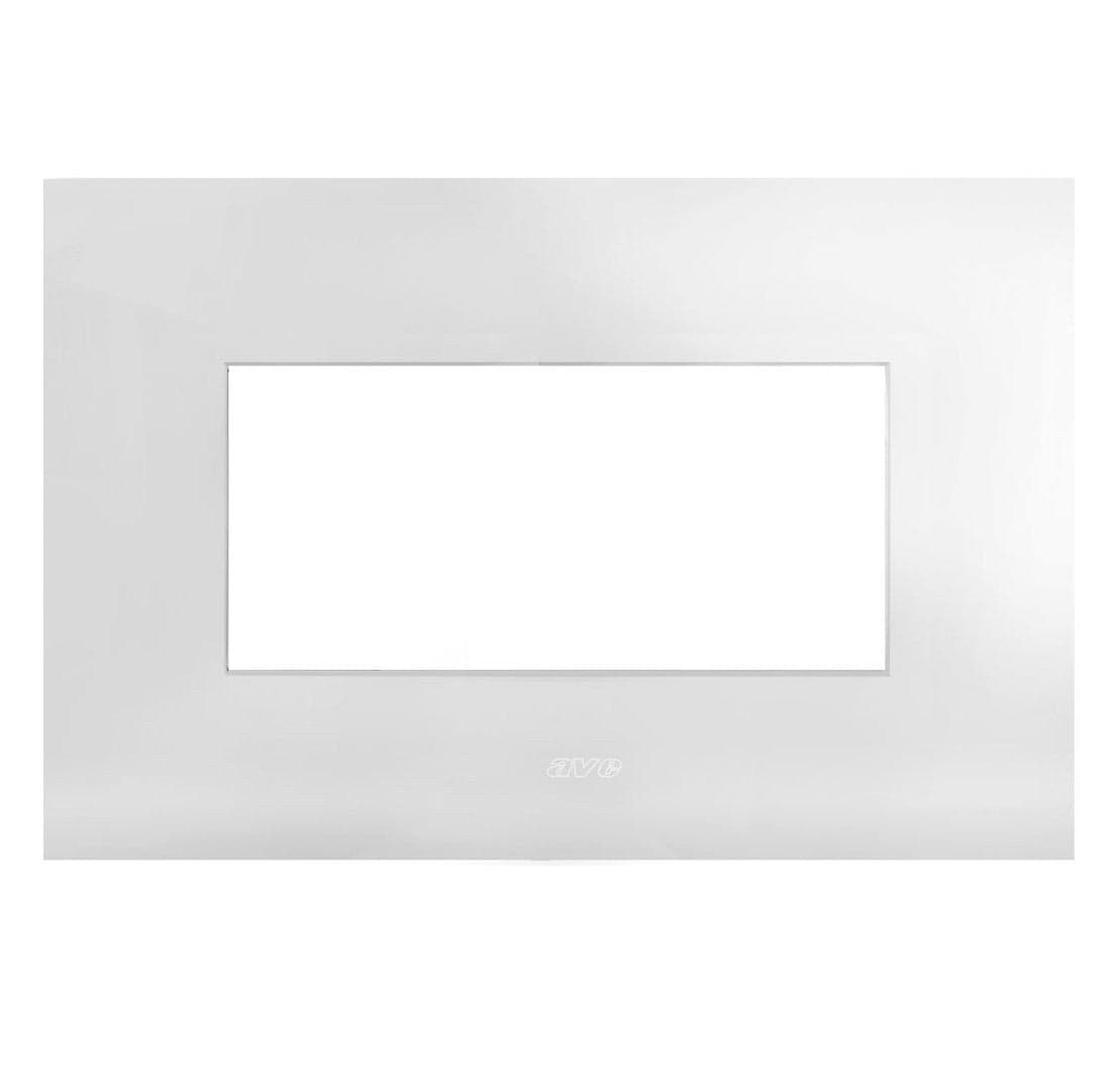 Placca Serie Smart44 in Metallo 4 Moduli Bianco Lucido in Placche per interruttori Scontolo.net - Potenza, commercioVirtuoso.it