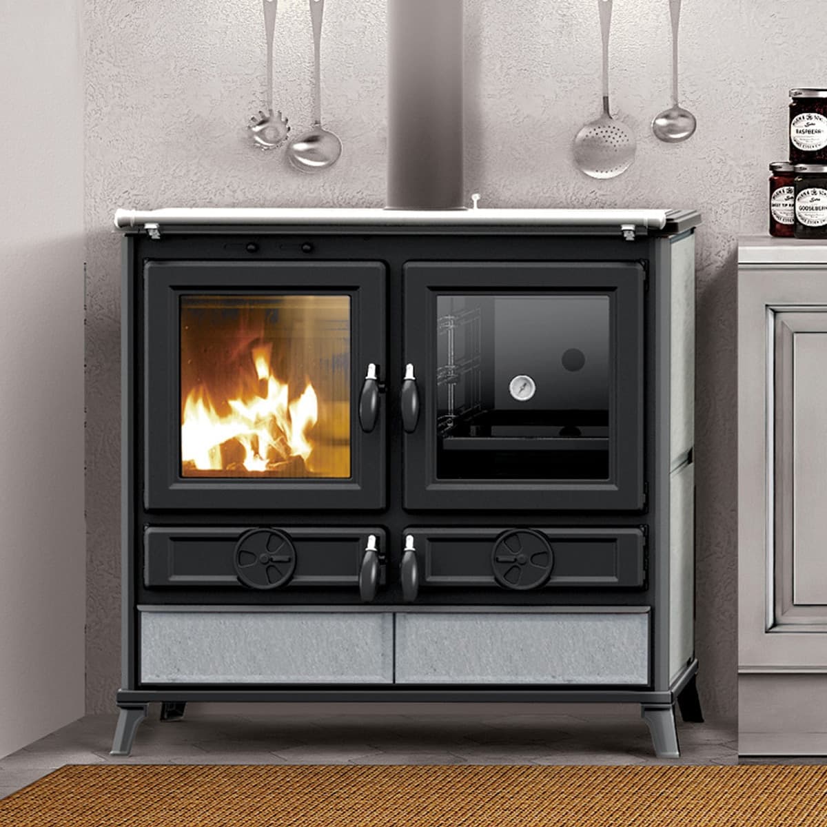 Thermorossi Cucina a Legna Viola Evo Stone 12,1 kW in Bracieri Masterbrico - Longobardi, commercioVirtuoso.it