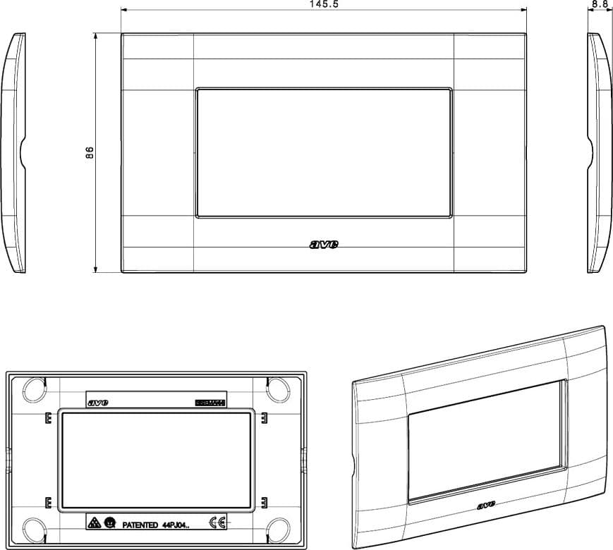 Placca Serie YOUNG 44 per Scatola Rettangolare 4 Moduli Bianco in Placche per interruttori Scontolo.net - Potenza, commercioVirtuoso.it