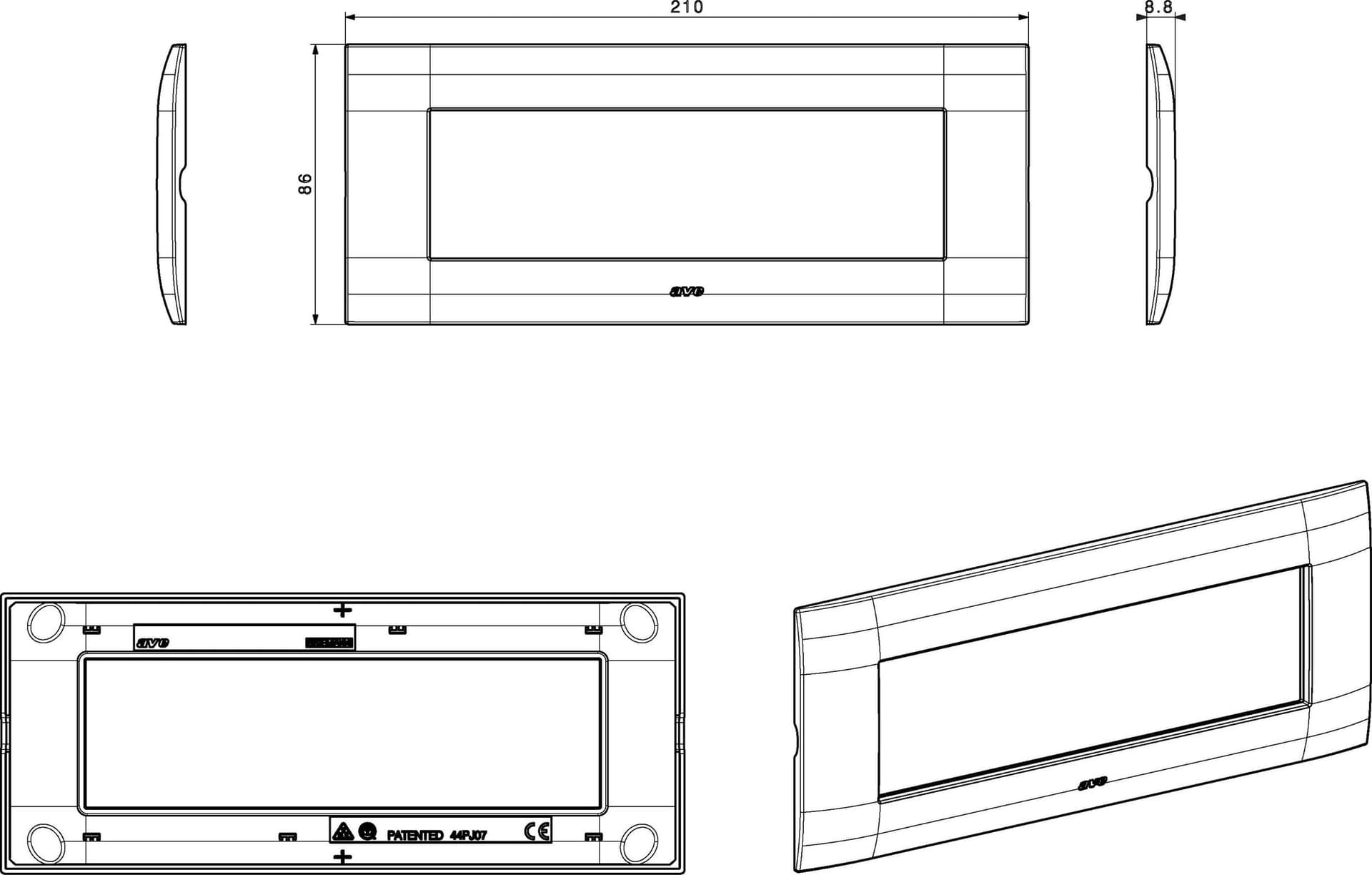 Placca Serie YOUNG 44 per Scatola Rettangolare 7 Moduli Bianco in Placche per interruttori Scontolo.net - Potenza, commercioVirtuoso.it