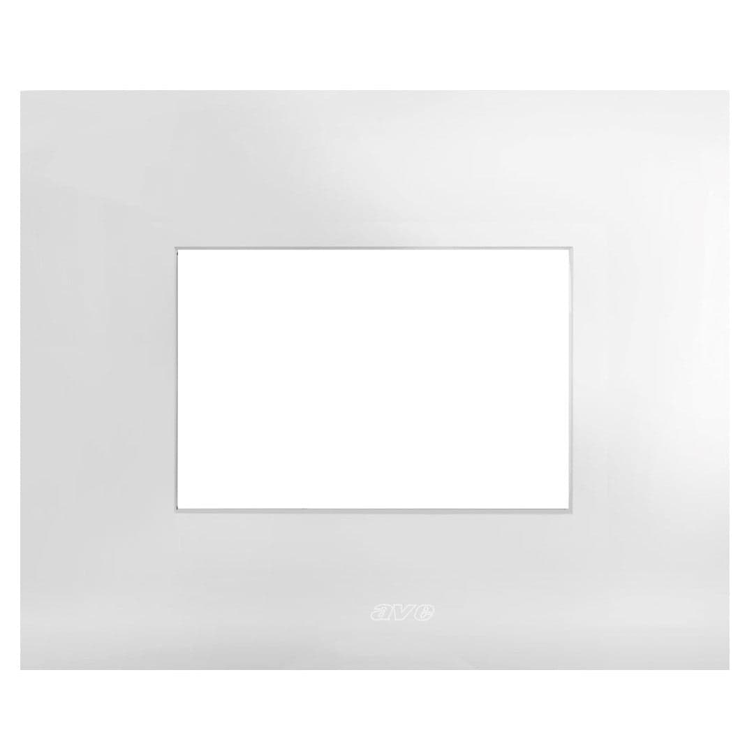 Placca Serie Smart44 in Metallo 3 Moduli Bianco Lucido in Placche per interruttori Scontolo.net - Potenza, commercioVirtuoso.it