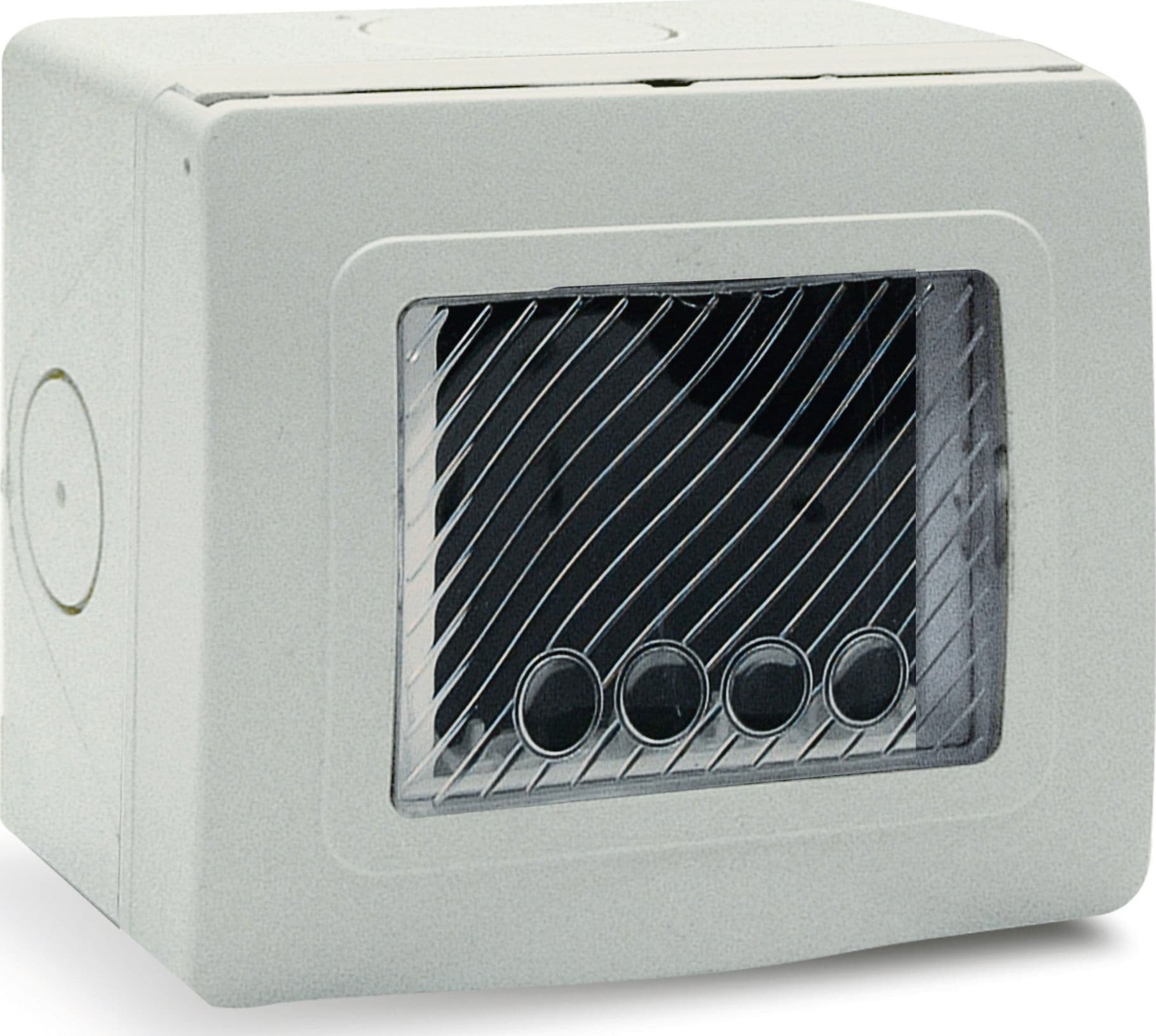 Contenitore Autoportante Stagno IP55 per Tubo Sportello con Membrana Cedibile 3 Moduli Bianco