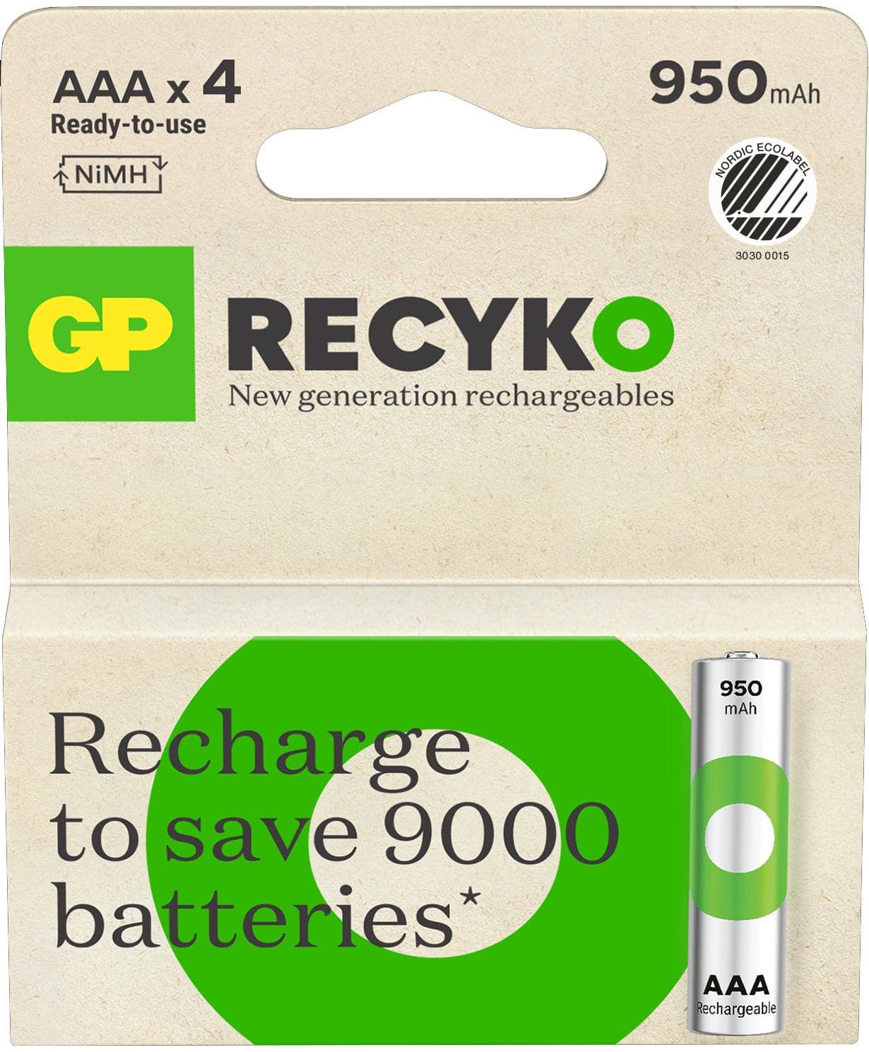 Blister 4 Batterie Ricaricabili AAA Mini Stilo 950 mAh GP ReCyko in Pile ricaricabili Scontolo.net - Potenza, commercioVirtuoso.it