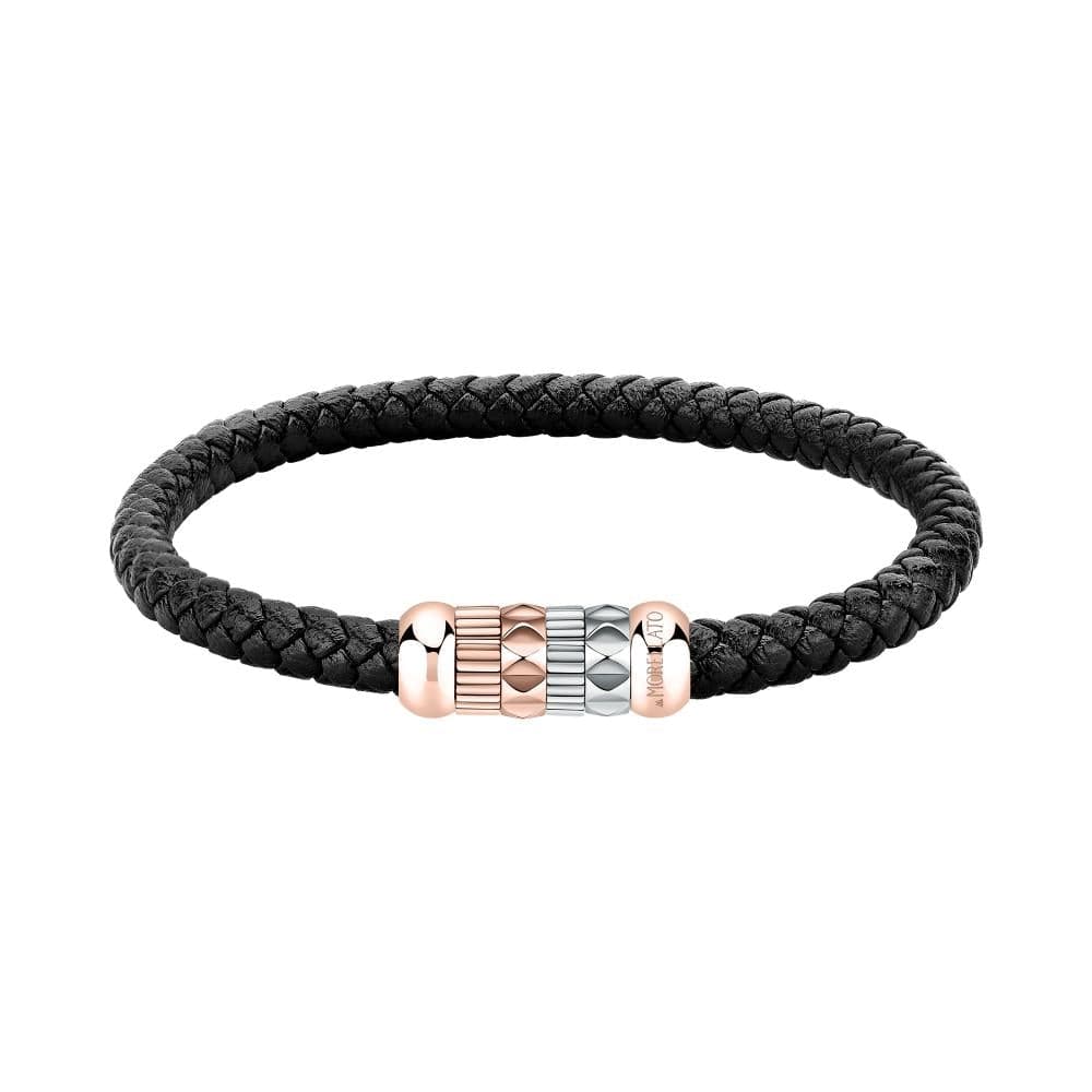 Bracciale MORELLATO uomo Moody nero / acciaio / oro rosa in Bracciali Web Time Orologi - Milano, commercioVirtuoso.it