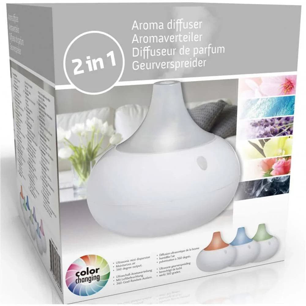 Diffusore Aromi USB Luce LED 8 Colori Aromaterapia Olio Profumato 140ml Bianco in Agopressione Danyx - Casoria, commercioVirtuoso.it