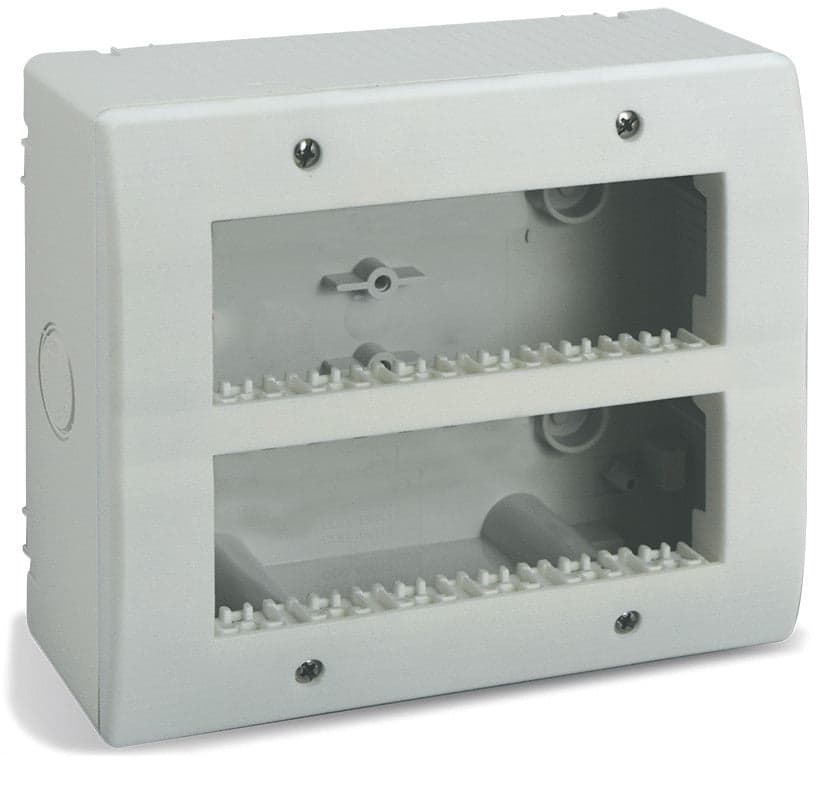 Contenitore Autoportante IP40 S44 per Minicanali 12 Moduli (6+6) Bianco in Scatole per placche Scontolo.net - Potenza, commercioVirtuoso.it