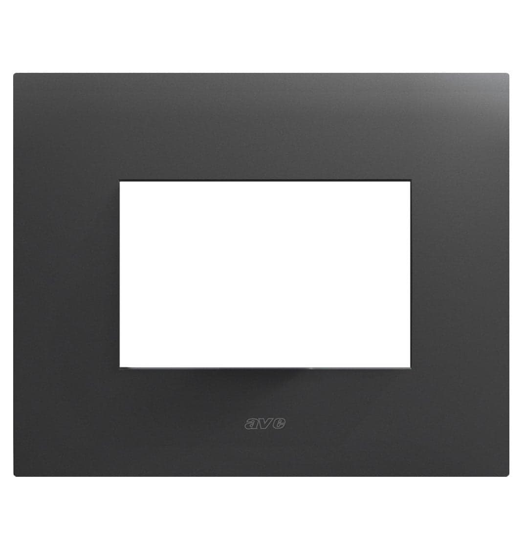 Placca Serie Smart44 in Metallo 3 Moduli Grigio