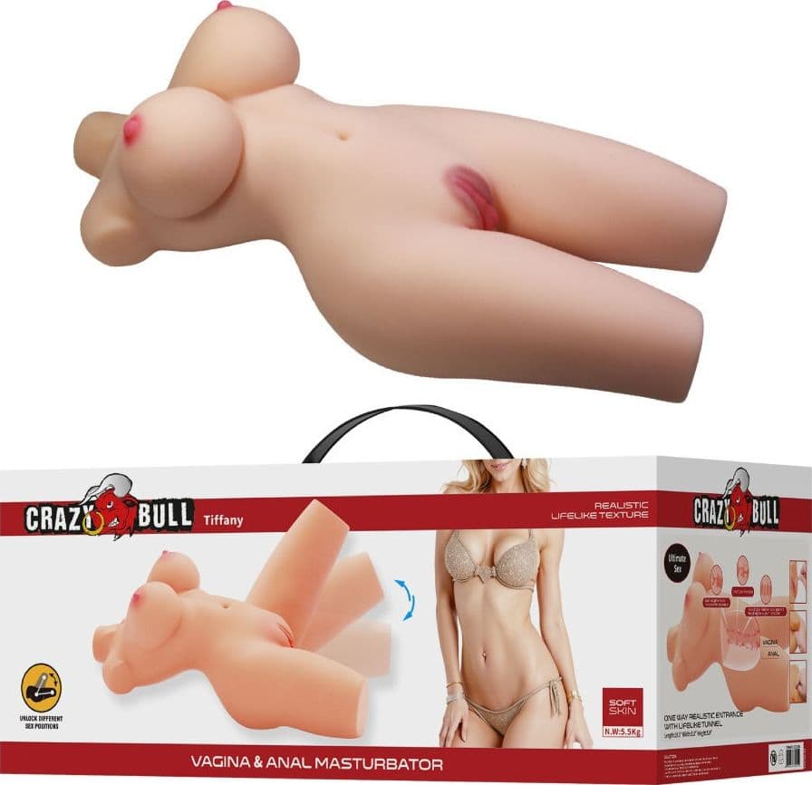 CRAZY BULL - TIFFANY TORSO FEMMINILE REALISTICO VAGINA E ANALE 5,5 KG in Dildo realistici Desideria Shop - Latina, commercioVirtuoso.it