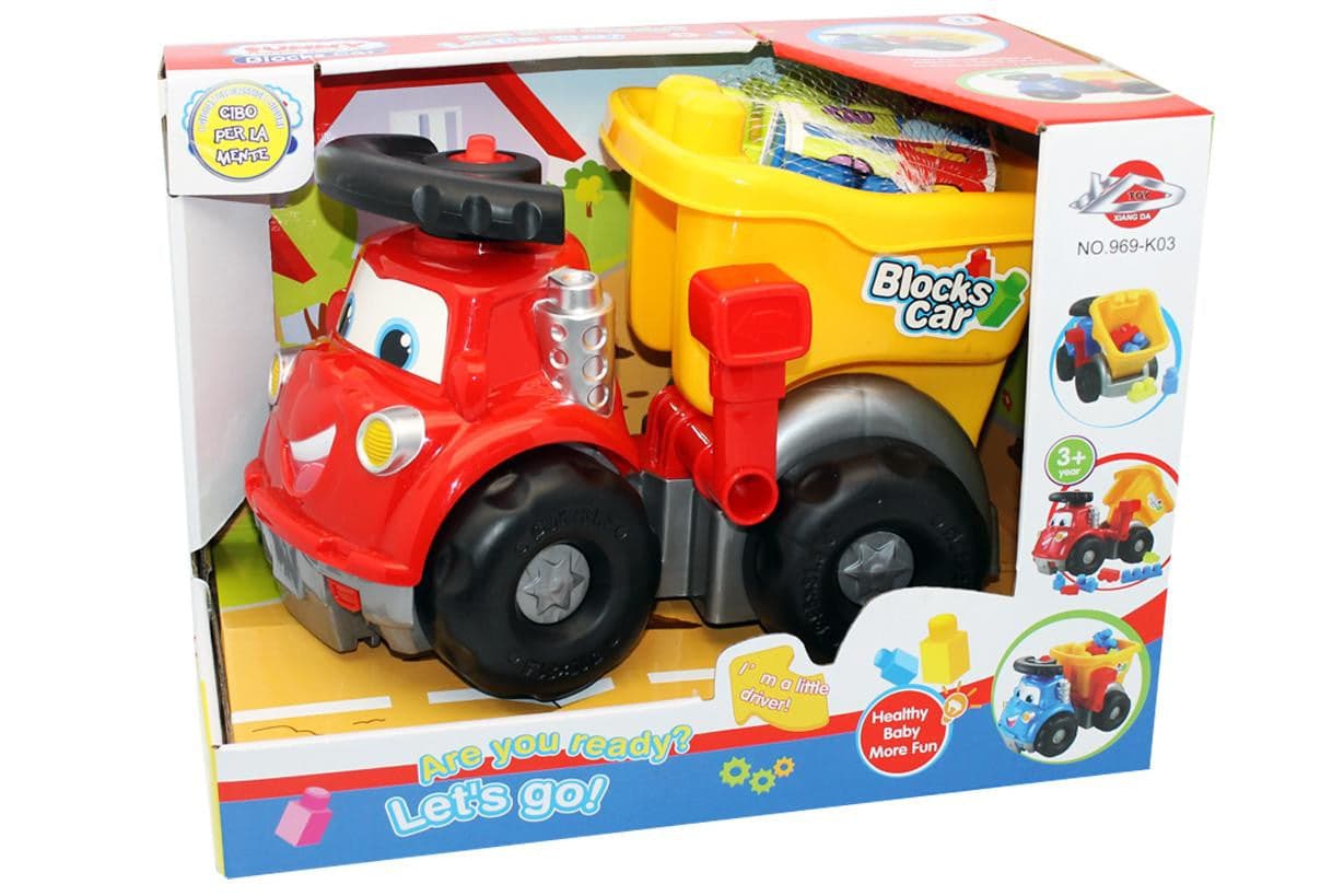 Camion buffo con ribalta e mattoncini Kidz Corner