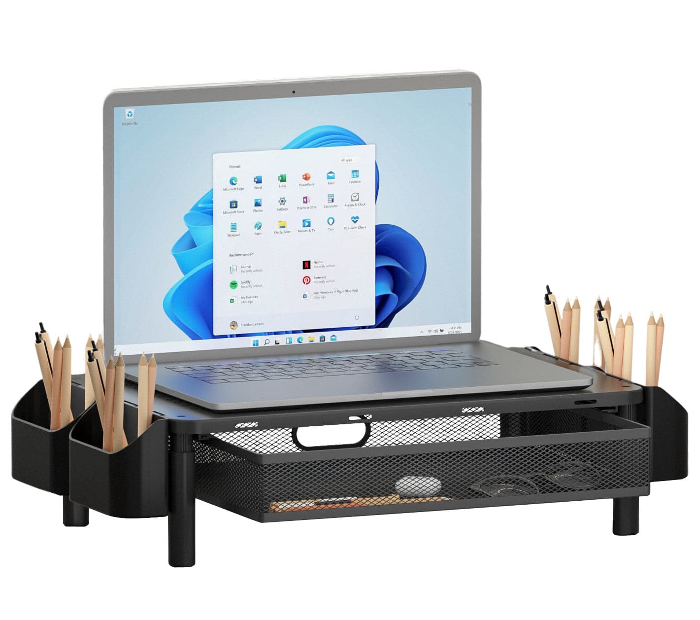 Supporto per Monitor Ergonomico Regolabile a 3 Altezze con Cassetto e Portaoggetti in  Scontolo.net - Potenza, commercioVirtuoso.it