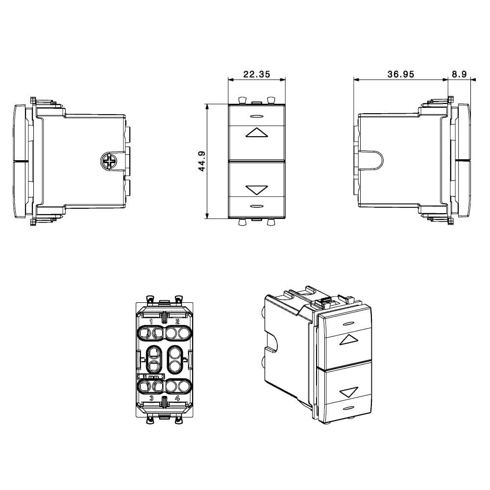 Domus S44 Commutatore Stabile 1P 10AX Bianco Lucido in Interruttori dimmer Scontolo.net - Potenza, commercioVirtuoso.it
