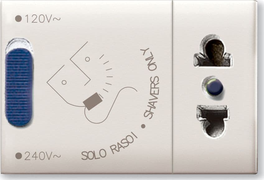Domus S44 Presa Rasoi Euroamericana 230V 20VA Bianco Lucido in Registri griglie e sfiatatoi Scontolo.net - Potenza, commercioVirtuoso.it