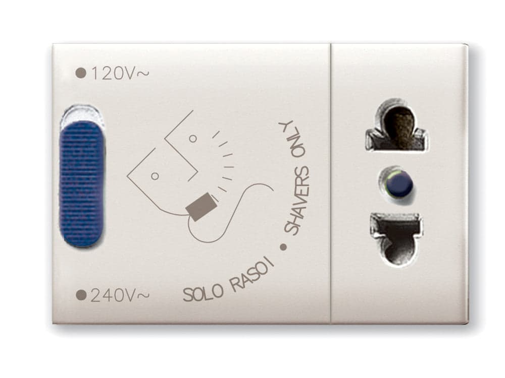 Domus S44 Presa Rasoi Euroamericana 230V 20VA Bianco Lucido in Registri griglie e sfiatatoi Scontolo.net - Potenza, commercioVirtuoso.it