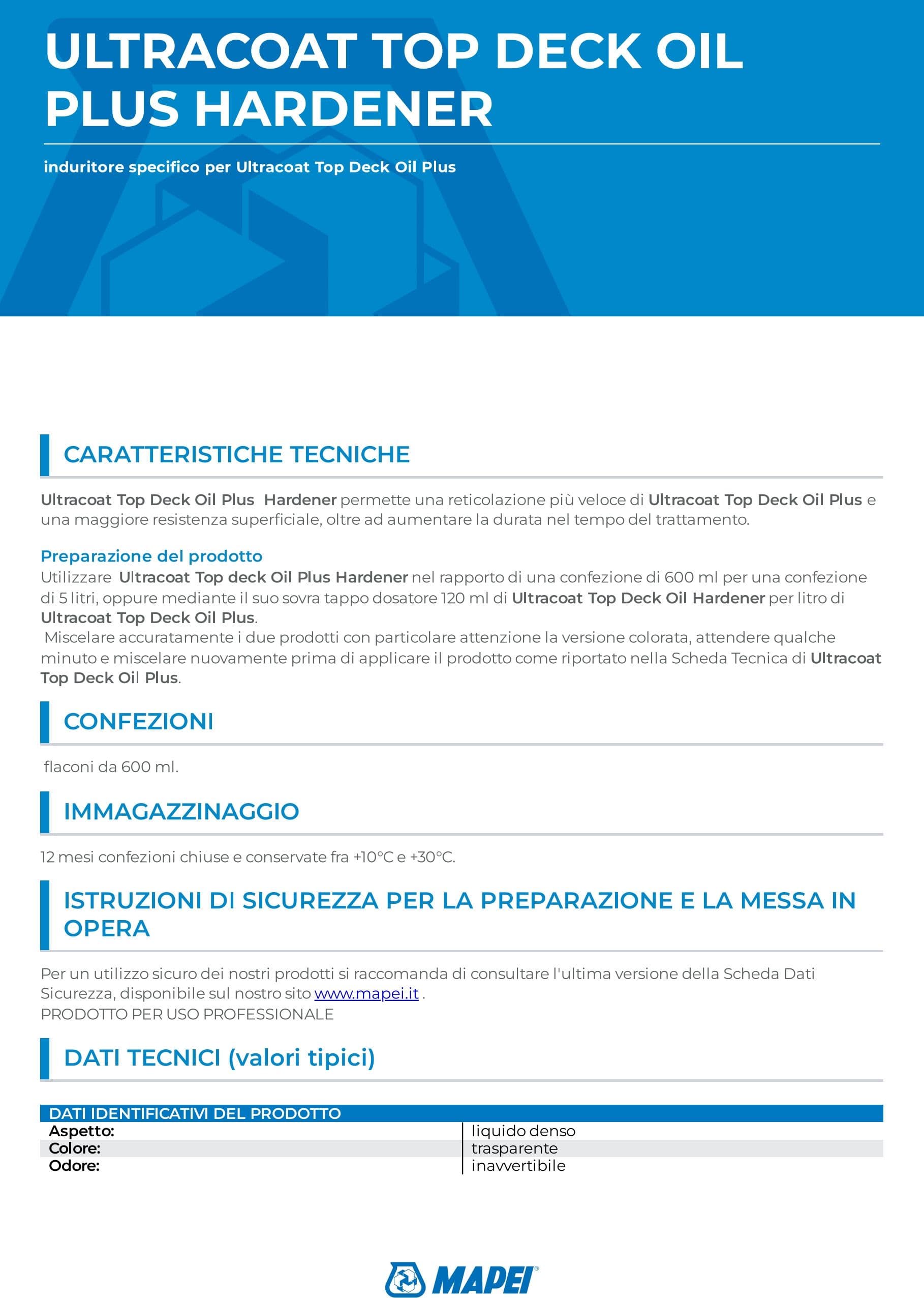 Mapei Ultracoat Hardener – Induritore per Deck Oil Plus in Primer Masterbrico - Longobardi, commercioVirtuoso.it