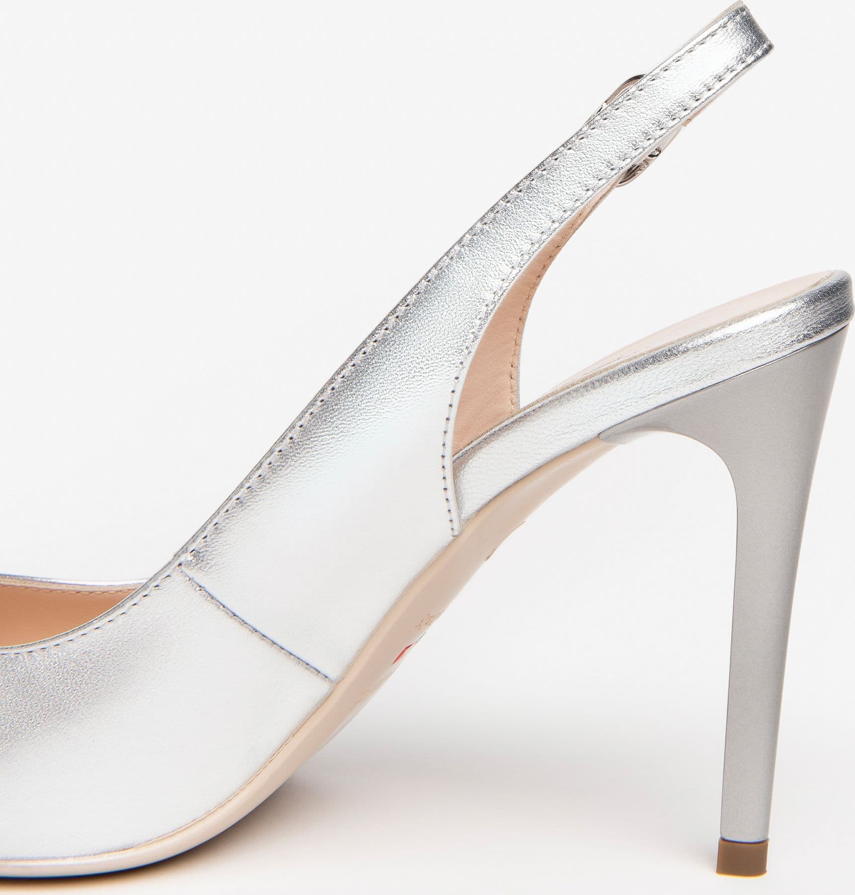 Nero Giardini slingback laminata argento E307041DE700 in prodotto Teresi Calzature - Marsala, commercioVirtuoso.it