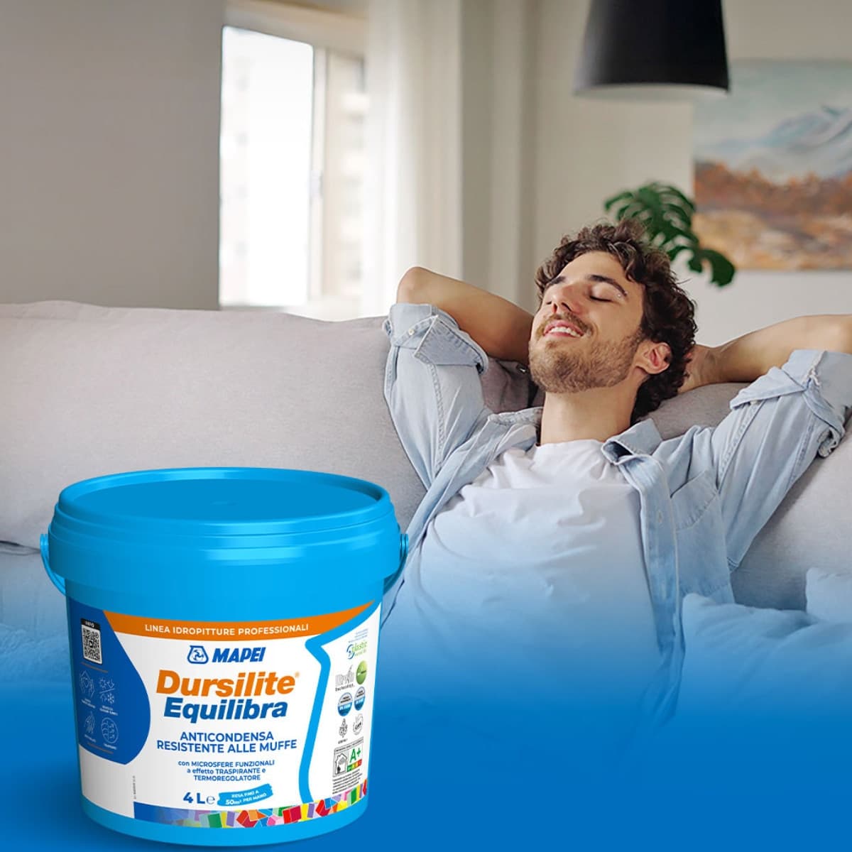 Mapei Dursilite Equilibra – Idropittura traspirante antimuffa in Pittura per pareti Masterbrico - Longobardi, commercioVirtuoso.it