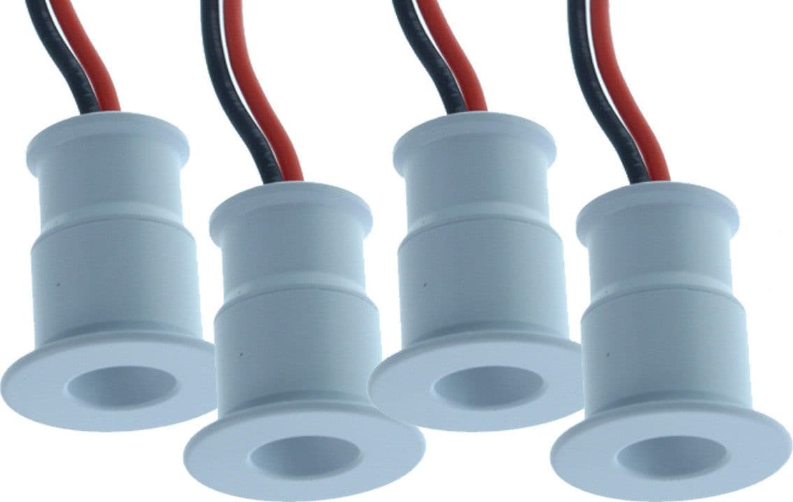 4 PZ Mini Faretto Led Da Incasso 1W DC 12V Caldo 3000K Carcassa Bianca Angolo 30 Gradi Foro 15mm 20X25mm in Faretti da soffitto Scontolo.net - Potenza, commercioVirtuoso.it