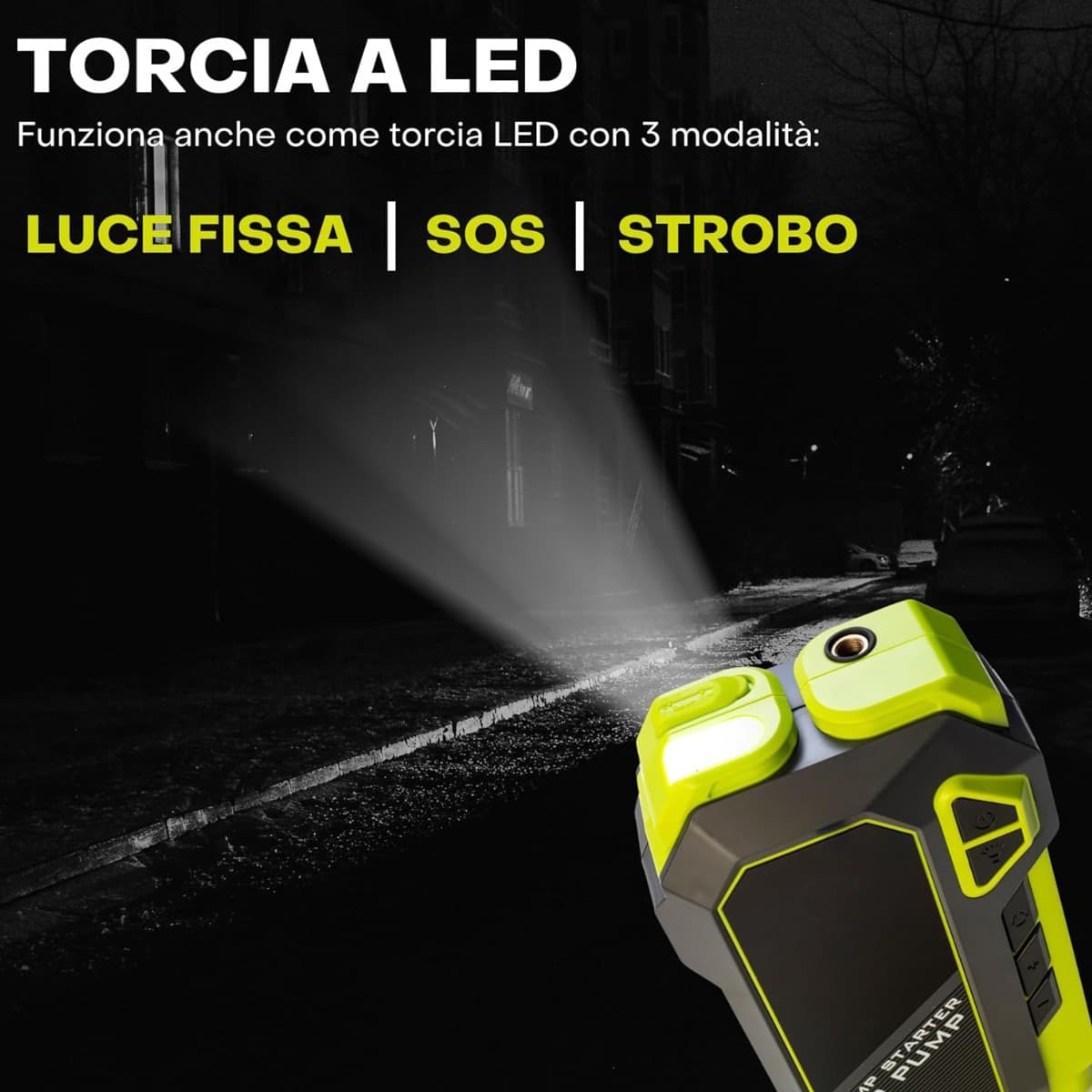 Avviatore di Emergenza Batteria per Auto - 4 in 1-20.000mAh in Avviatori di emergenza Masterbrico - Longobardi, commercioVirtuoso.it
