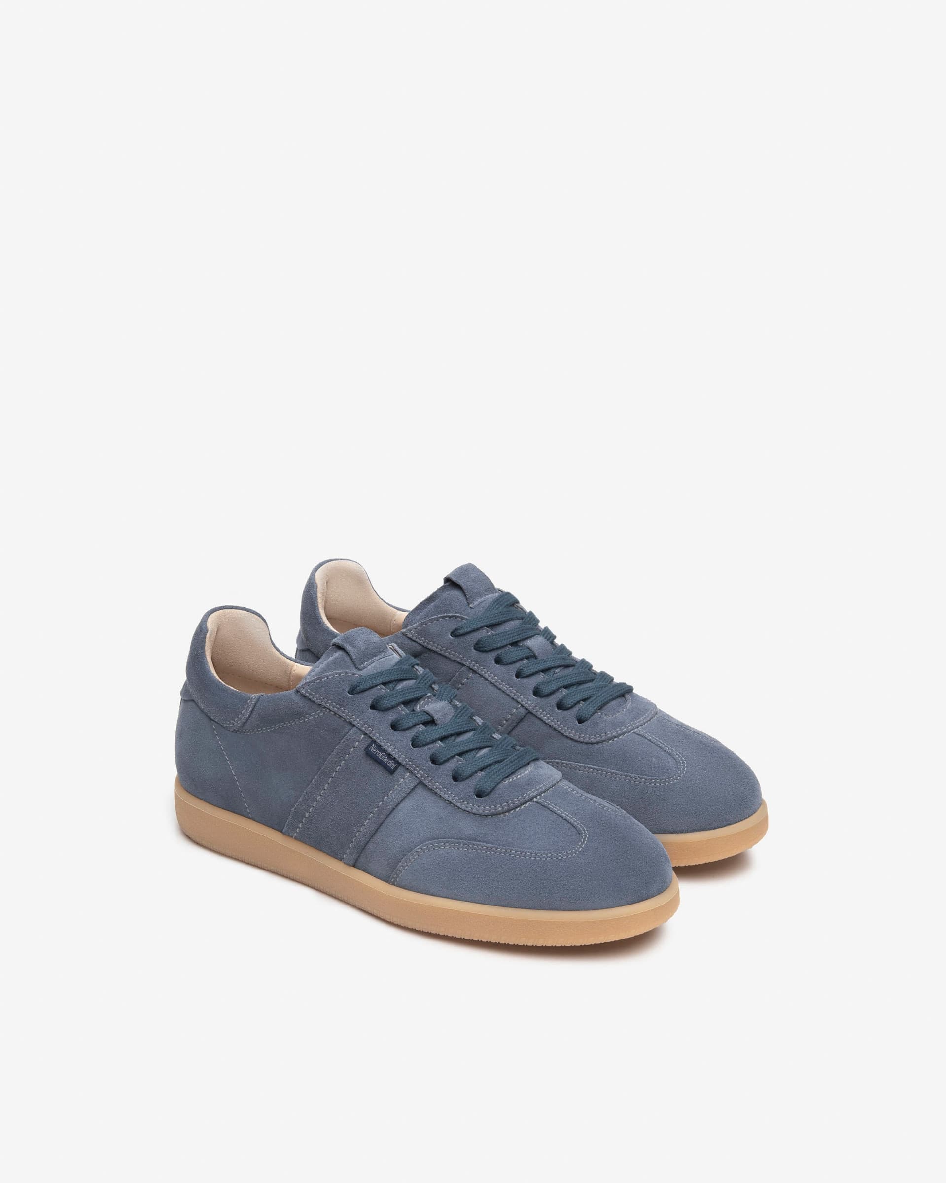 Nero Giardini sneakers uomo pelle scamosciata col. avio E500685U203 in prodotto Teresi Calzature - Marsala, commercioVirtuoso.it