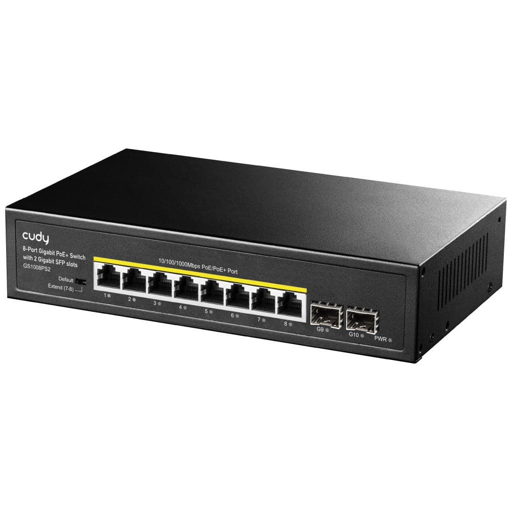 Switch Gigabit PoE+ 8 Porte con 2 slot SFP Gigabit, GS1008PS2 in  Scontolo.net - Potenza, commercioVirtuoso.it