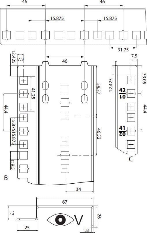 Staffe Montanti per Rack 19'' 38U in Staffe e supporti per mensole Scontolo.net - Potenza, commercioVirtuoso.it