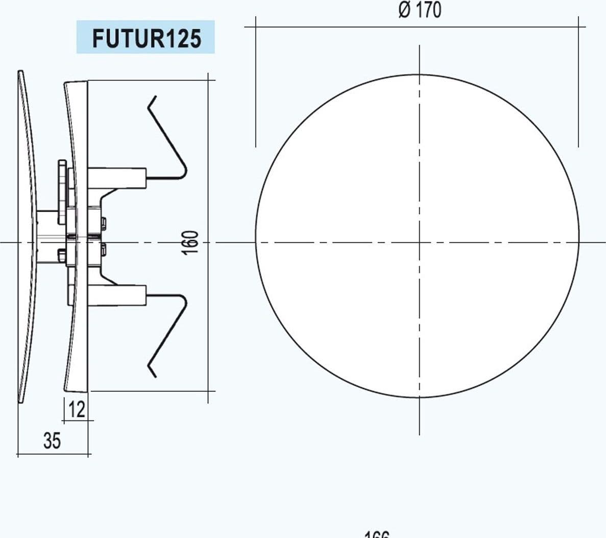First Futur griglia bianca 170mm per tubi di diametro variabile da 80 - 125mm in Registri griglie e sfiatatoi Aloiserw.com - Altomonte, commercioVirtuoso.it