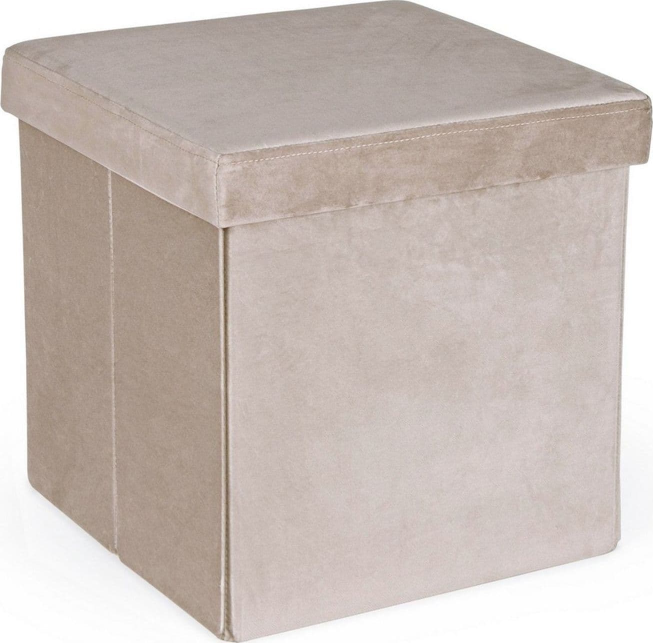 Poltrona Pouf "Camdem" per interno, con struttura in mdf da 38x38x38cm – Tortora – Bizzotto Homemotion