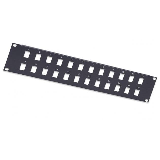 Pannello Patch Modulare 24 posti 2 HE Nero in Pannelli patch Ethernet Scontolo.net - Potenza, commercioVirtuoso.it
