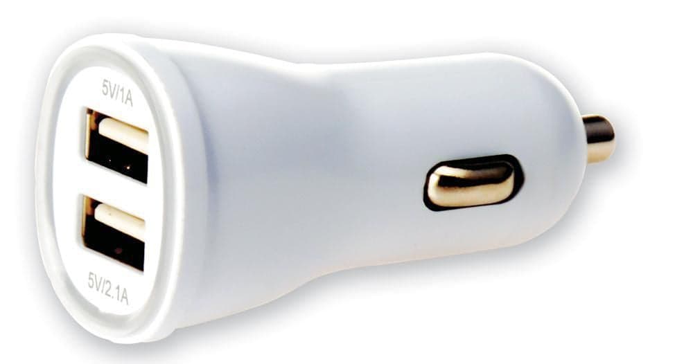 Caricatore da Auto Universale 2 Porte USB 5V 1A&2.1A Bianco in Caricabatterie da auto Scontolo.net - Potenza, commercioVirtuoso.it