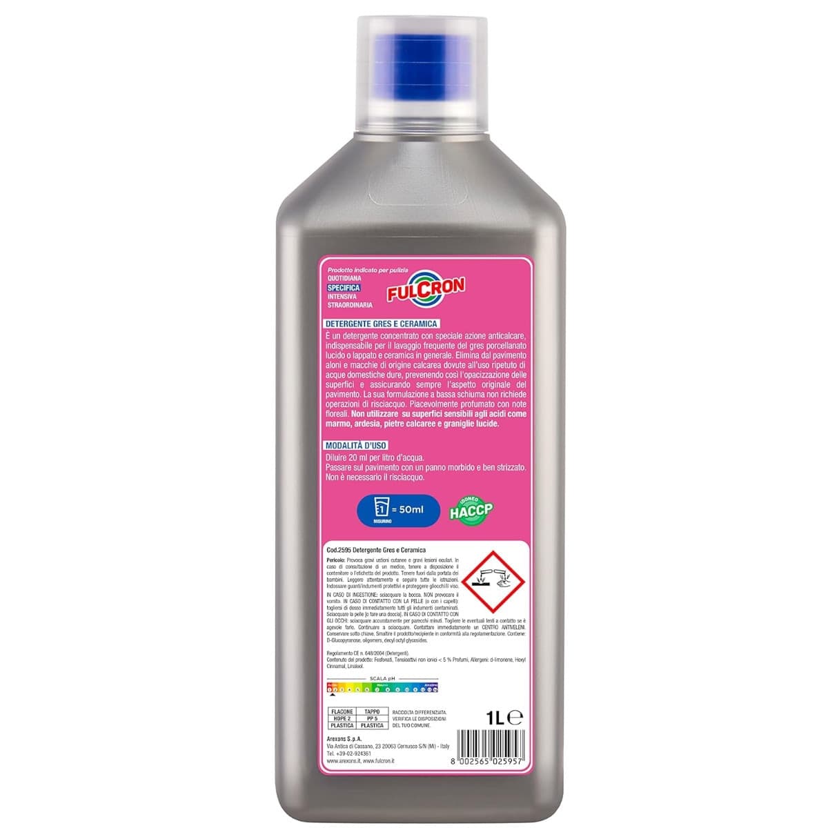 Arexons Fulcron – Detergente concentrato Gres e Ceramica 1 lt in Detergenti per pavimento Masterbrico - Longobardi, commercioVirtuoso.it