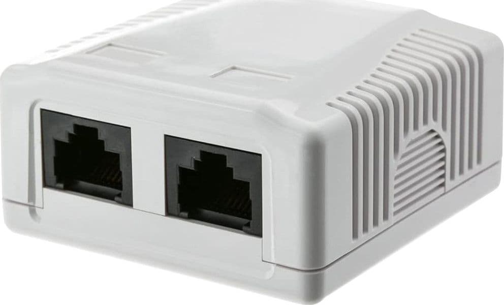 Presa a Muro con 2 Frutti RJ45 Cat.6 UTP Beige in Socket Scontolo.net - Potenza, commercioVirtuoso.it