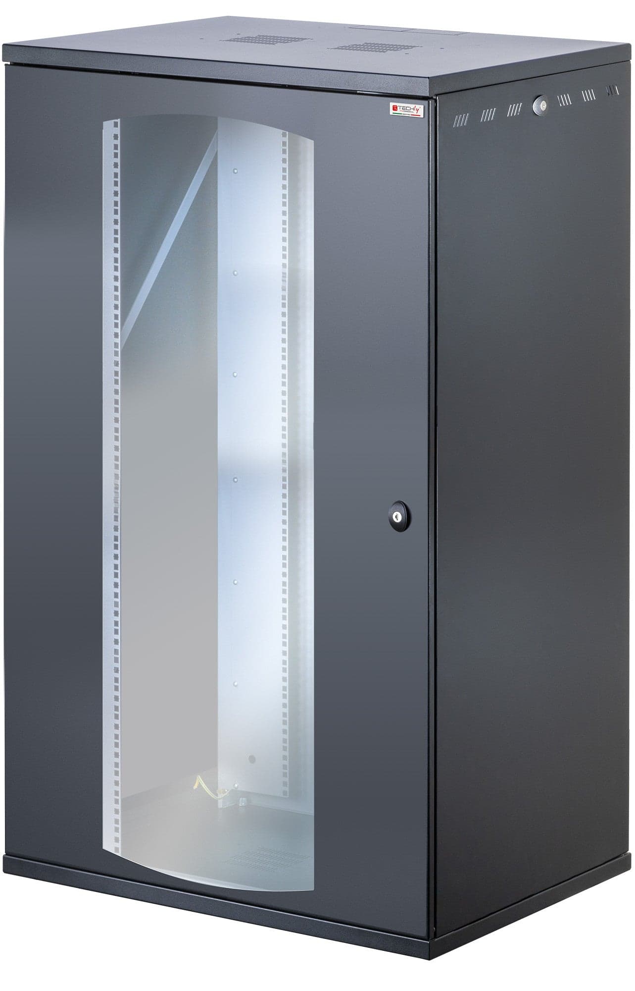 Armadio Rack 19'' a Muro 22U P 600mm L 800mm Porta Vetro Nero in  Scontolo.net - Potenza, commercioVirtuoso.it