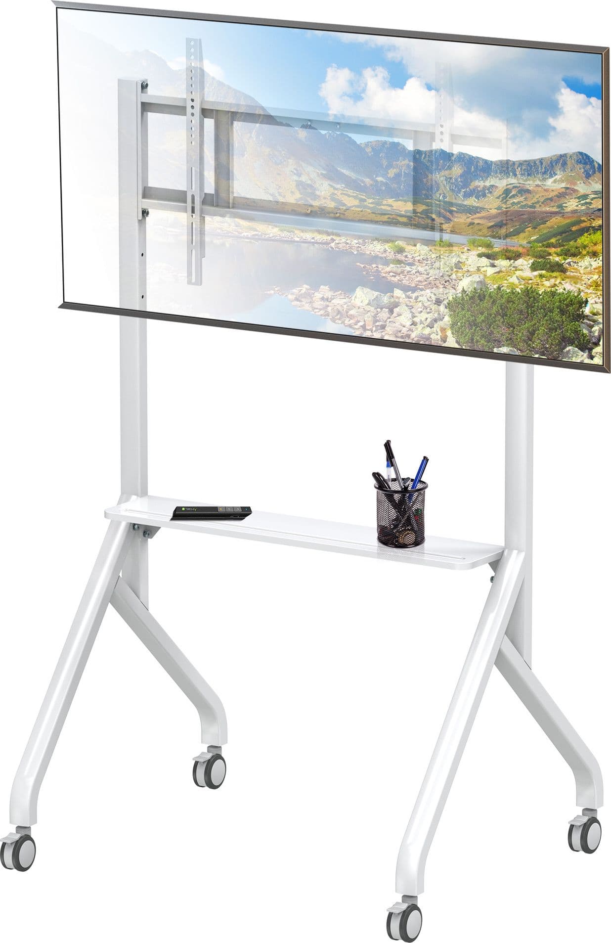 Supporto Mobile da Pavimento Multifunzione per TV LCD/LED/Plasma 65-100'' Bianco in Mobili Scontolo.net - Potenza, commercioVirtuoso.it