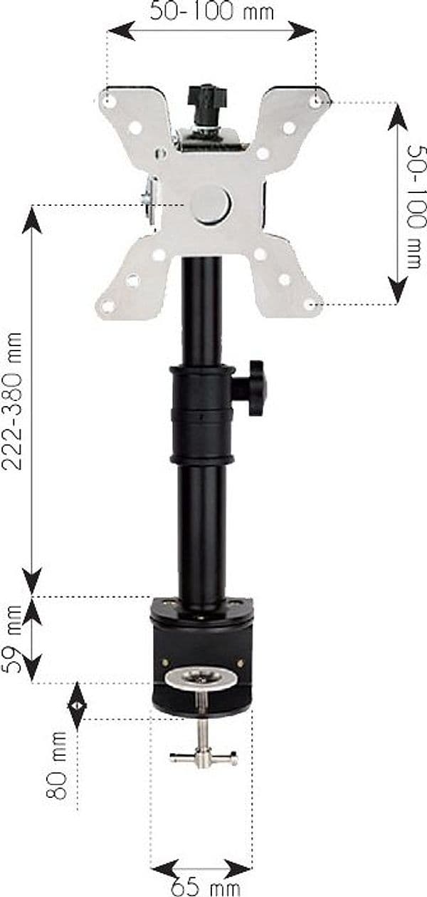 Supporto da Scrivania per Monitor 13-30'' Braccio Corto Inclinabile in Supporti Scontolo.net - Potenza, commercioVirtuoso.it