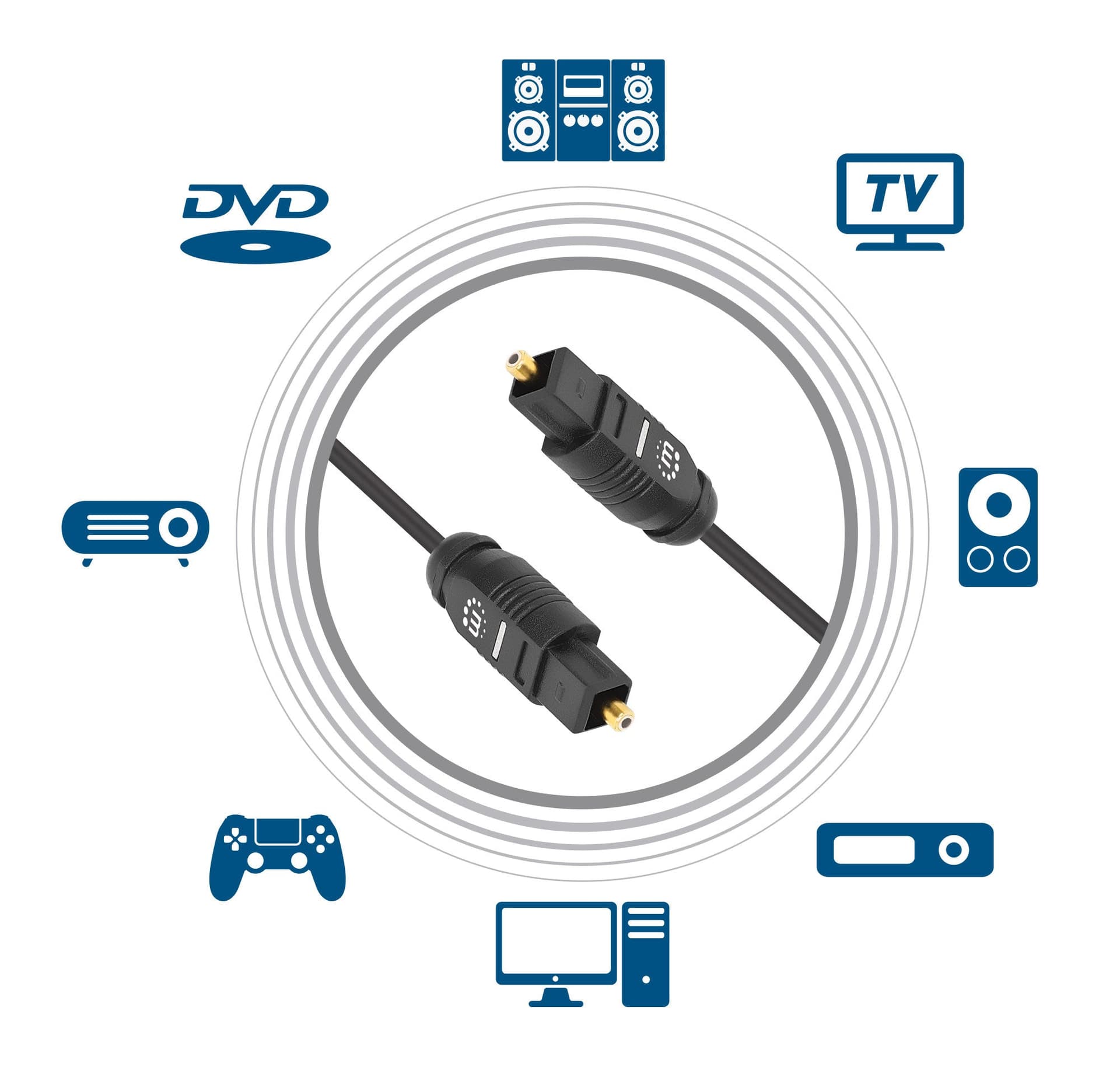 Cavo Audio Ottico Digitale Toslink 3 metri in Connettori RCA Scontolo.net - Potenza, commercioVirtuoso.it