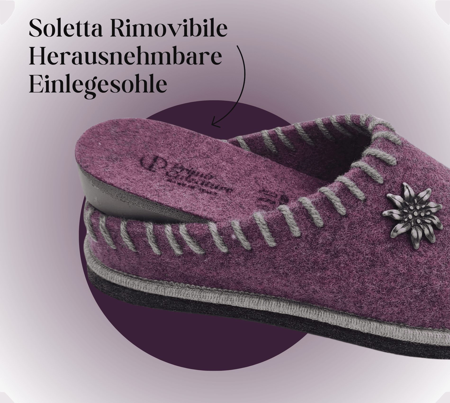 Le Originali Tirolesi Ciabatte Donna in Vera Lana Cotta, Pantofole Invernali 100% Made in Italy, Artigianato Ecosostenibil in Ciabatte moda Primo Calzature - Venezia, commercioVirtuoso.it