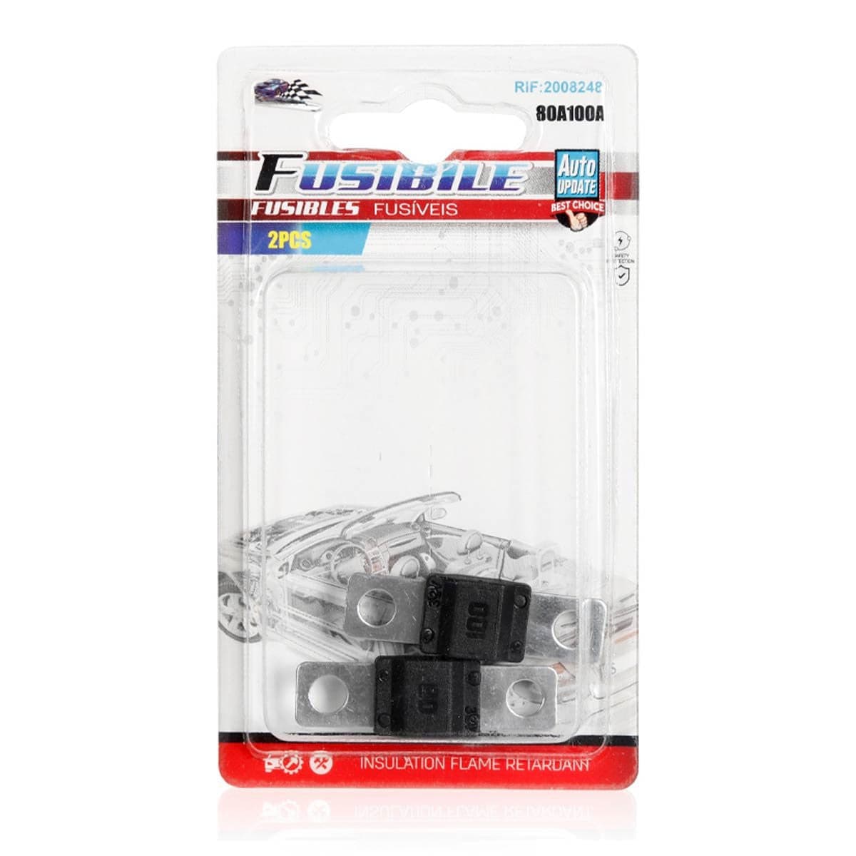 Kit 4 Fusibili MIDI 2pz 80A piu 2pz 100A per Auto Camion Moto 1.2cmx4.1cm Foro 30mm in Fusibili mini Scontolo.net - Potenza, commercioVirtuoso.it