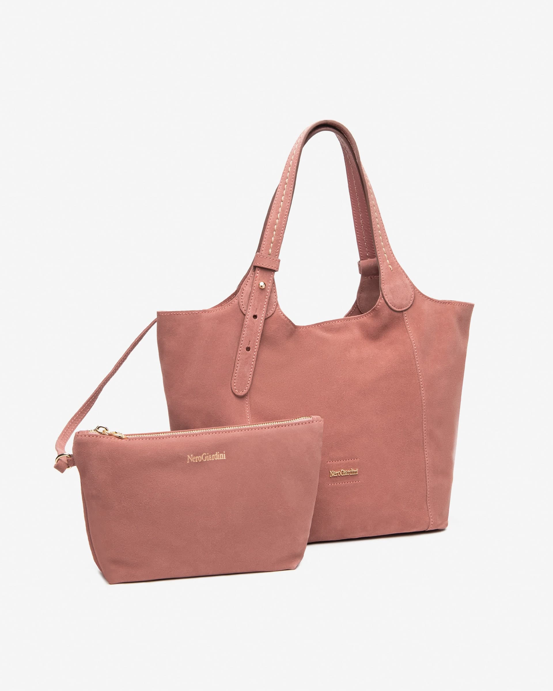 Nero Giardini borsa donna a tracolla in pelle scamosciata rosa E644145D671 in prodotto Teresi Calzature - Marsala, commercioVirtuoso.it